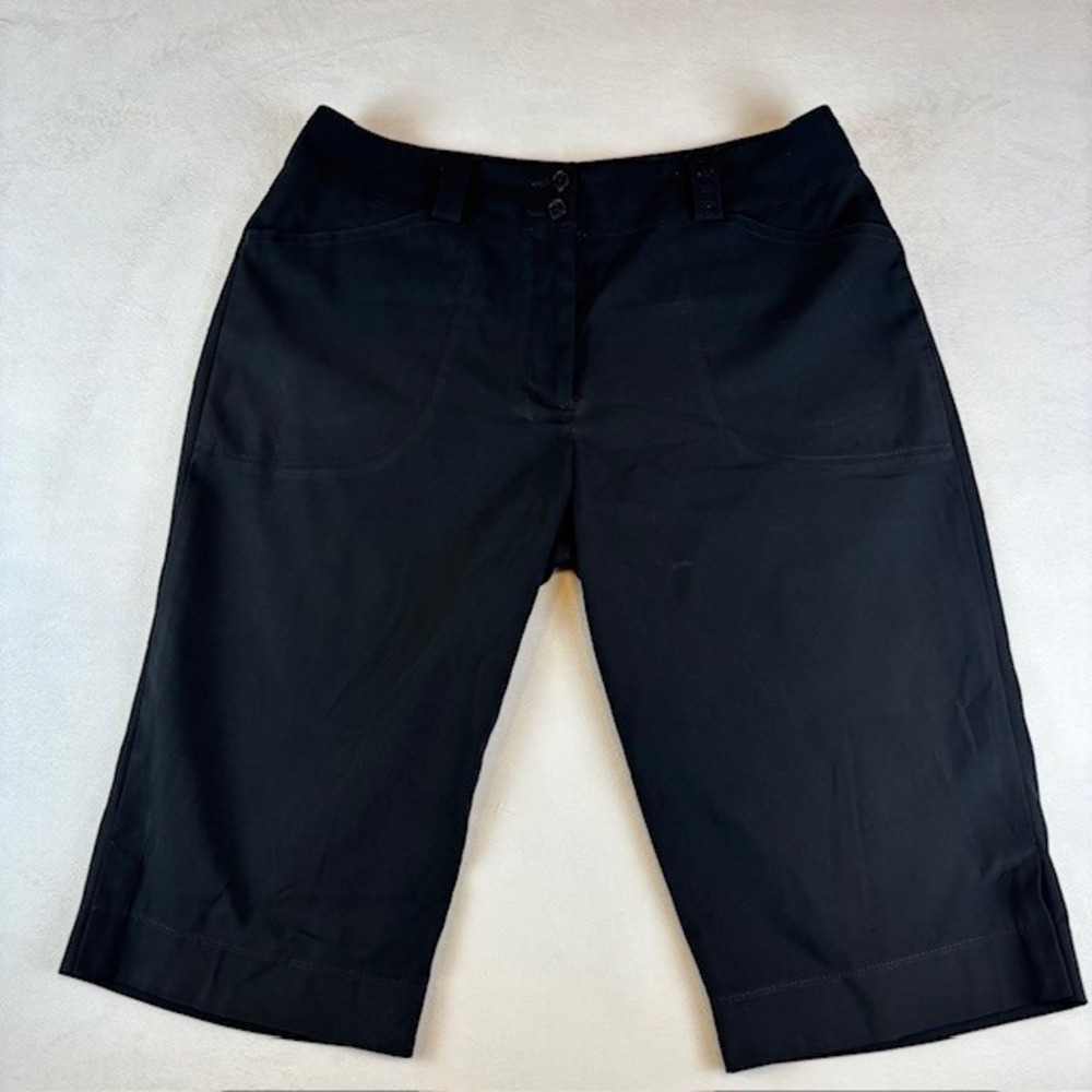 Nike Women Golf Cropped Pants Capri Black Fit Dry Women's Size‎ 8